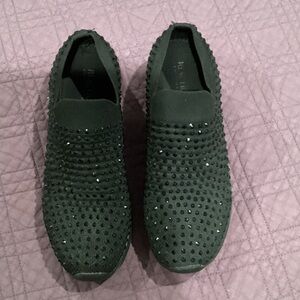 Reaction Kenneth Cole Black Slip-On Sneakers with Studded Details